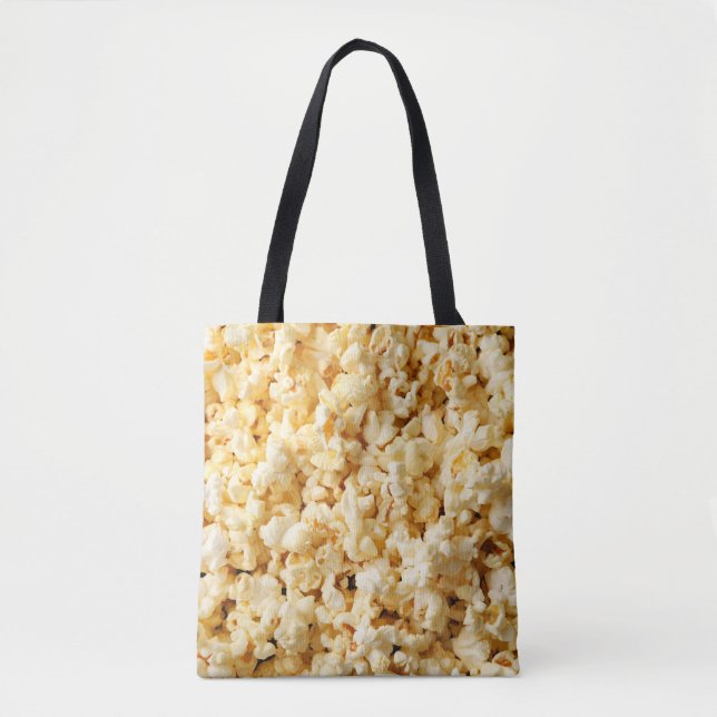 Tote Bag Cinéma Popcorn Arrière - plan complet. (Devant)