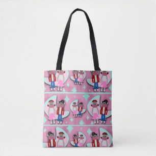 Tote Bag Cinties Sock Monkey Mania