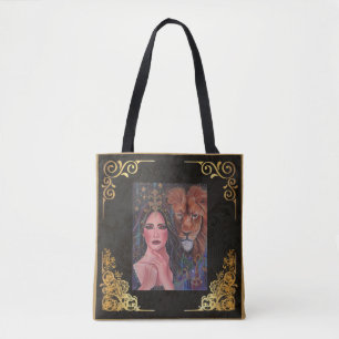 Tote Bag Circe avec Lion par Renee Lavoie