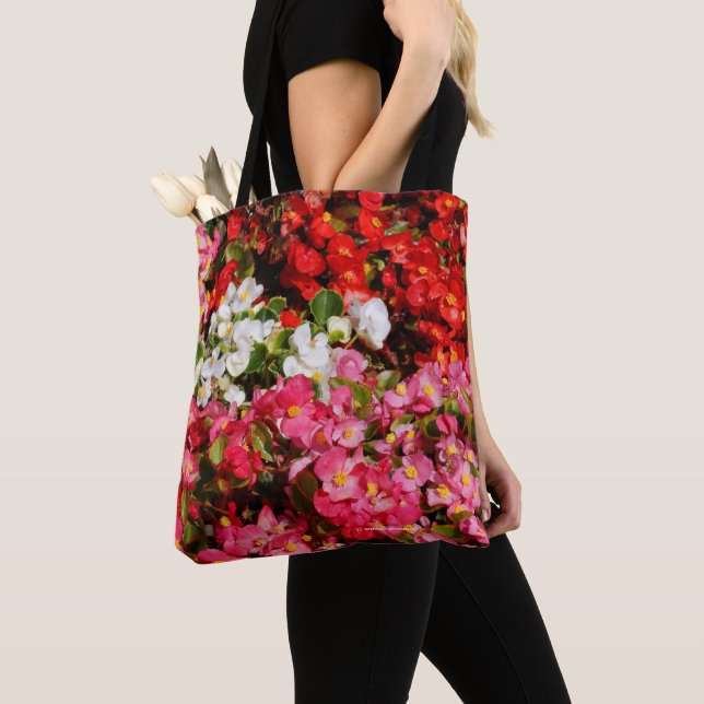 Tote Bag Cire colorée Begonias (De près)