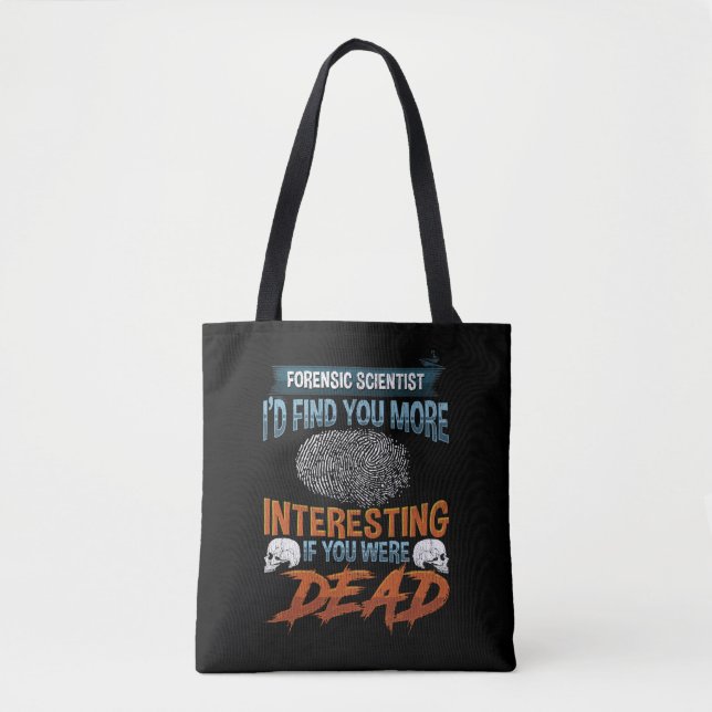 Tote Bag Citation amusante de l'inspecteur de police scient (Devant)