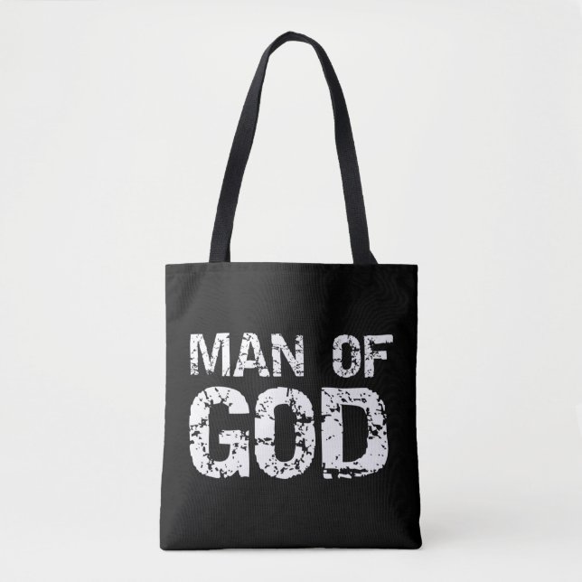 Tote Bag Citation chrétienne audacieuse pour hommes foi dir (Devant)