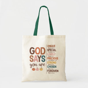 Tote Bag Citation chrétienne de Thanksgiving