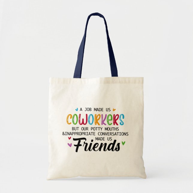 Tote Bag Citation Coworker - Travail Fait Nous Coworkers Am (Devant)
