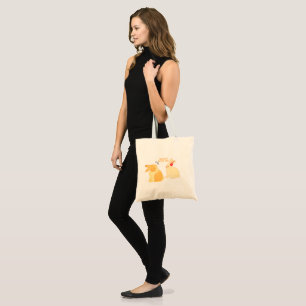 Tote Bag Citation d'amour mignonne Bunny Couple - "Chéri, j