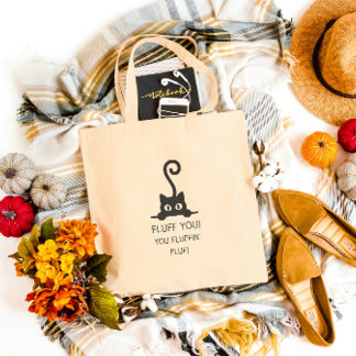 Tote Bag Citation de chat mignon, cadeau d'humour impertine