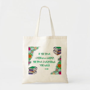 Tote Bag Citation de Cicero sur les bibliothèques