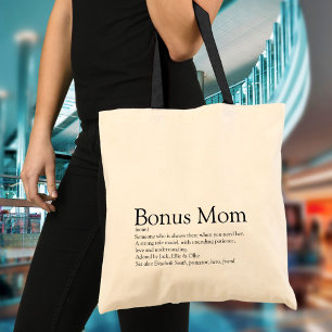 Tote Bag Citation de définition de Bonus Maman personnalisé