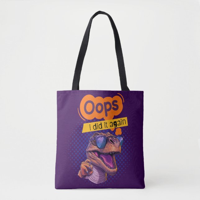 Tote Bag citation de dinosaure (Devant)