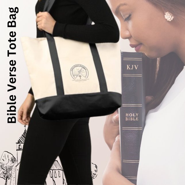 Tote Bag Citation de la Bible de l'Amour (Add your favorite Bible Verse.)