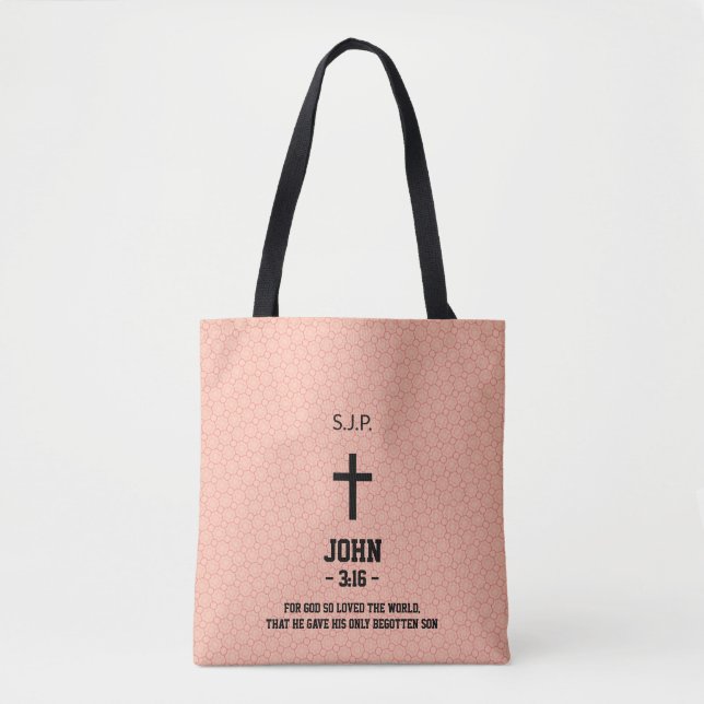 Tote Bag Citation De La Bible motif Chapitre Et Verse Chris (Devant)