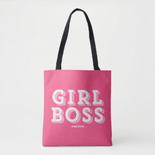 Tote Bag Citation de la fille rose chaude Marque rétro