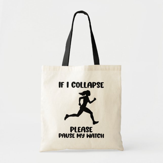 Tote Bag Citation de la vie du coureur drôle (Devant)
