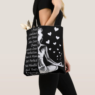 Tote Bag Citation de maman pleine conscience sur le stress