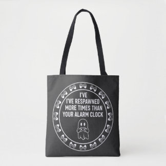 Tote Bag Citation de respawn drôle pour joueur Design d'hum
