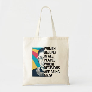 Tote Bag Citation de Ruth Bader Ginsburg, SCOTUS, célèbre R