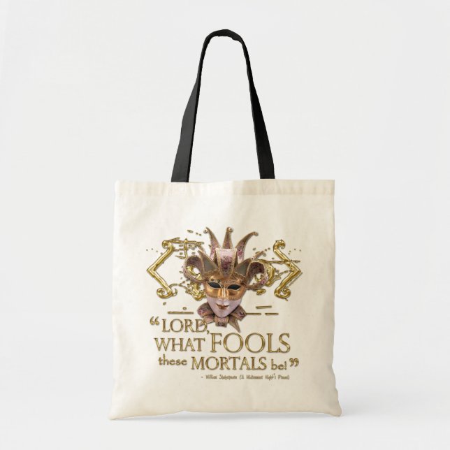 Tote Bag Citation de songe d'une nuit d'été (version d'or) (Devant)