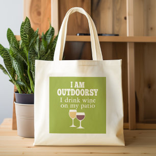 Tote Bag Citation de vin amusant - Je bois du vin sur mon p