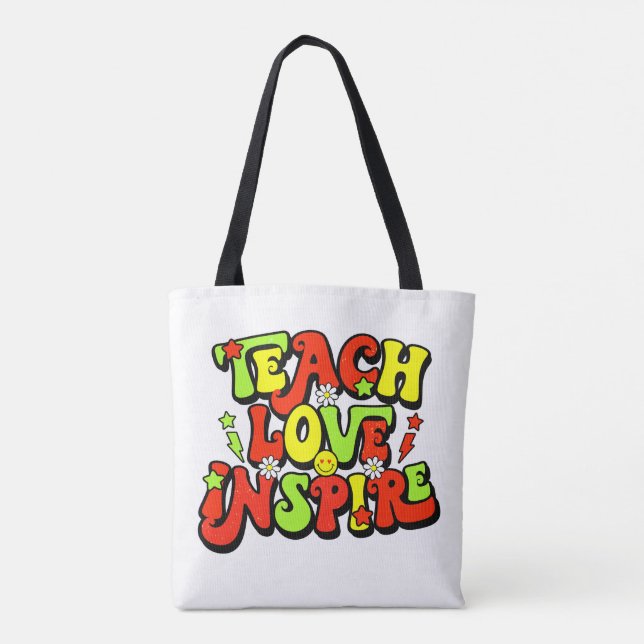Tote Bag Citation d'enseignement inspirant (Dos)