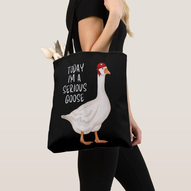 Tote Bag Citation d'oie bête amusante Aujourd'hui je suis u (De près)