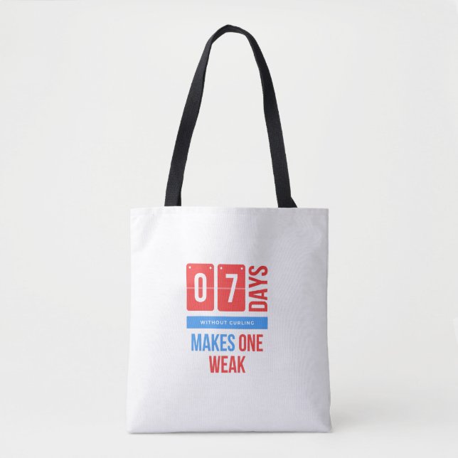 Tote Bag Citation drôle de curling (Devant)