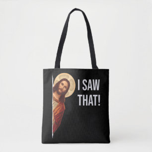 Tote Bag Citation Drôle Jésus Mème J'Ai Vu Ce Chrétien T-Sh