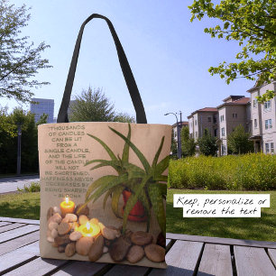 Tote Bag Citation du bonheur par Bouddha  Photo de la vie m
