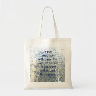 Tote Bag Citation du philosophe grec Heraclitus River