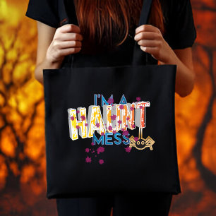 Tote Bag Citation Éffrayante de la typographie d'Halloween 