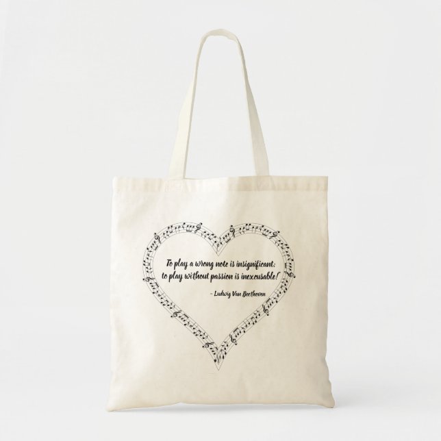 Tote Bag Citation Fourre-tout de Ludwig van Beethoven (Devant)