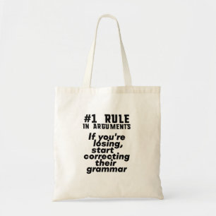 Tote Bag Citation humoristique de grammaire anglaise enseig