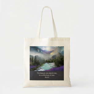 Tote Bag Citation inspirante sur la beauté de Rumi