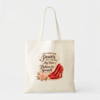 Tote Bag Citation Inspirante 'Vous Aviez le Pouvoir Depuis