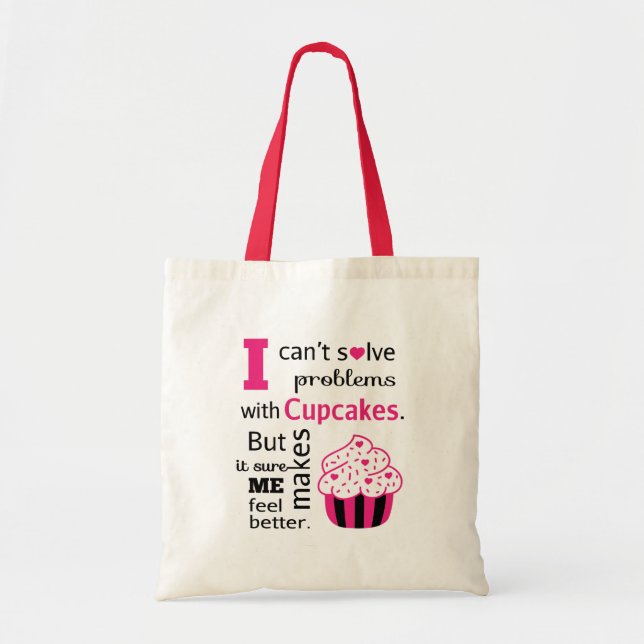 Tote Bag Citation mignonne de petit gâteau, bonheur (Devant)