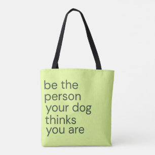 Tote Bag Citation Minimaliste pour Amoureux de Chiens