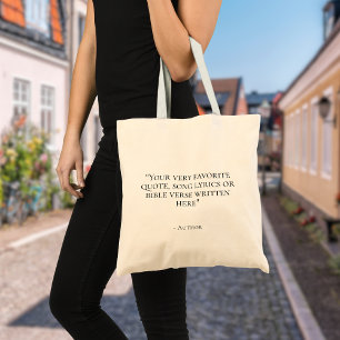 Tote Bag Citation personnalisée DIY élégante