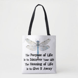 Tote Bag Citation sur le but de la vie talent mission libel