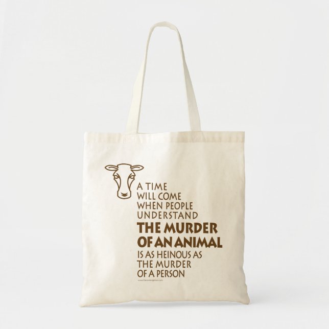 Tote Bag Citation sur les droits des animaux (Devant)