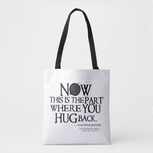 Tote Bag Citation surnaturelle "Accrocher" (Devant)