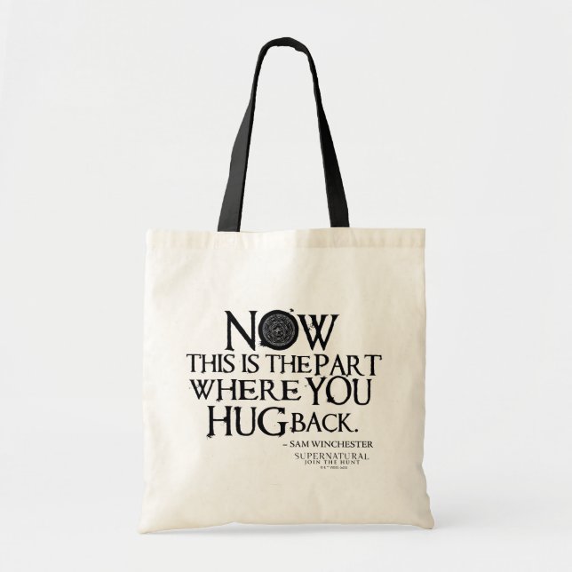 Tote Bag Citation surnaturelle "Accrocher" (Devant)
