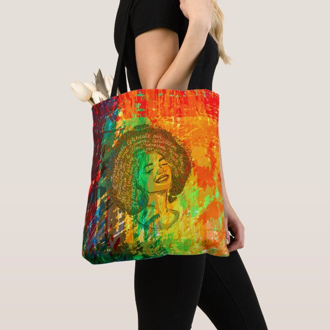 Tote Bag Citations du mois de l'histoire des Noirs Melanin  (De près)