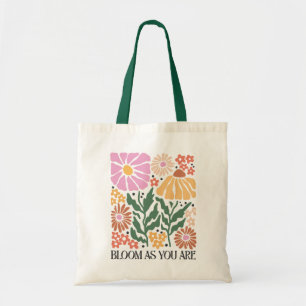 Tote Bag Citations Florales Boho