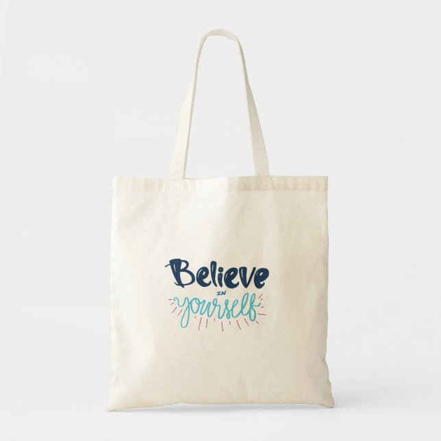 Tote Bag Citations inspirantes et colorées (Devant)