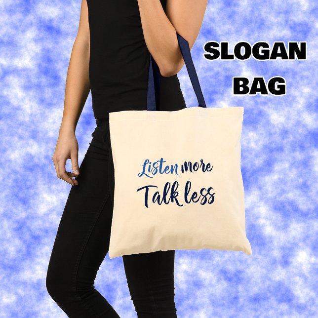 Tote Bag Citer écouter plus de script marine (Créateur téléchargé)