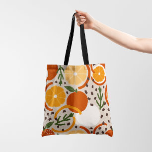 Tote Bag Citron de fruits biologiques modernes et confettis