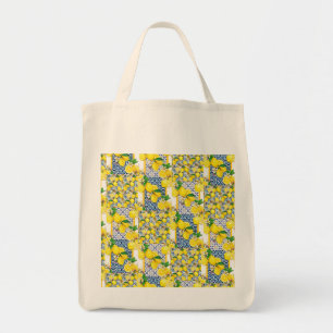 Tote Bag Citron portugais Azulejo Méditerranée Santorin