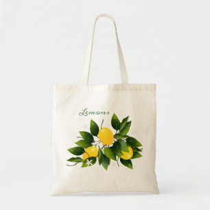Tote Bag Citrons agrumes Fruits floraux