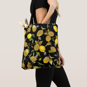 Tote Bag citrons d'aquarelle 30