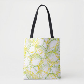 Tote Bag Citrons et Limes : Motif frais.