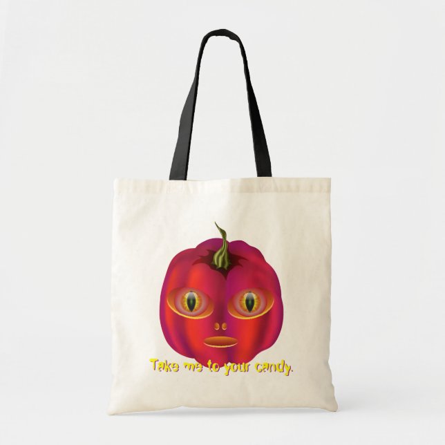 Tote Bag Citrouille Alien Halloween (Devant)